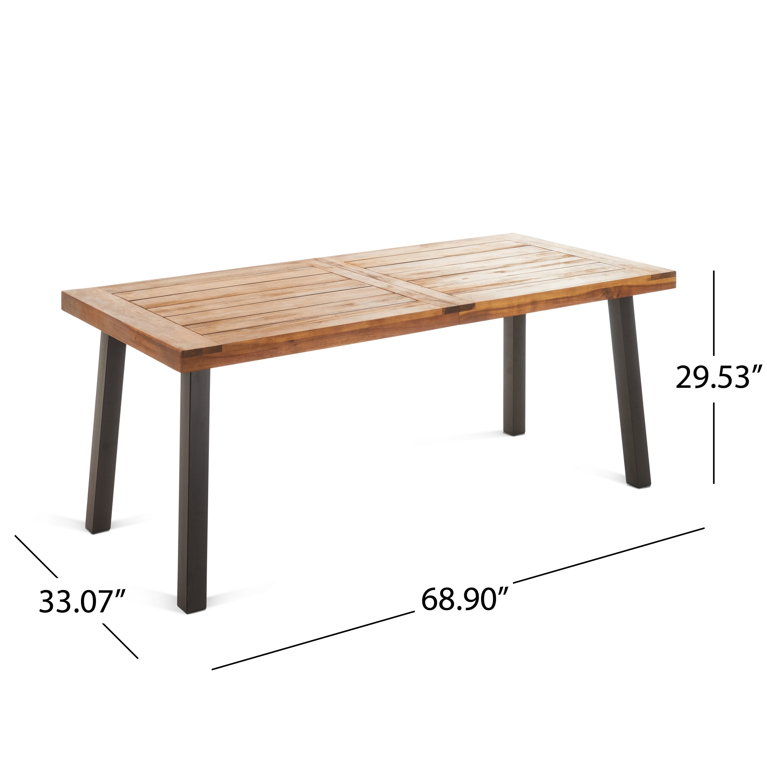 Noble house paul 7 piece outdoor acacia wood dining hot sale set